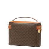 セリーヌ マカダム バニティバッグ ハンドバッグ ブラウン PVC レザー レディース CELINE 【中古】